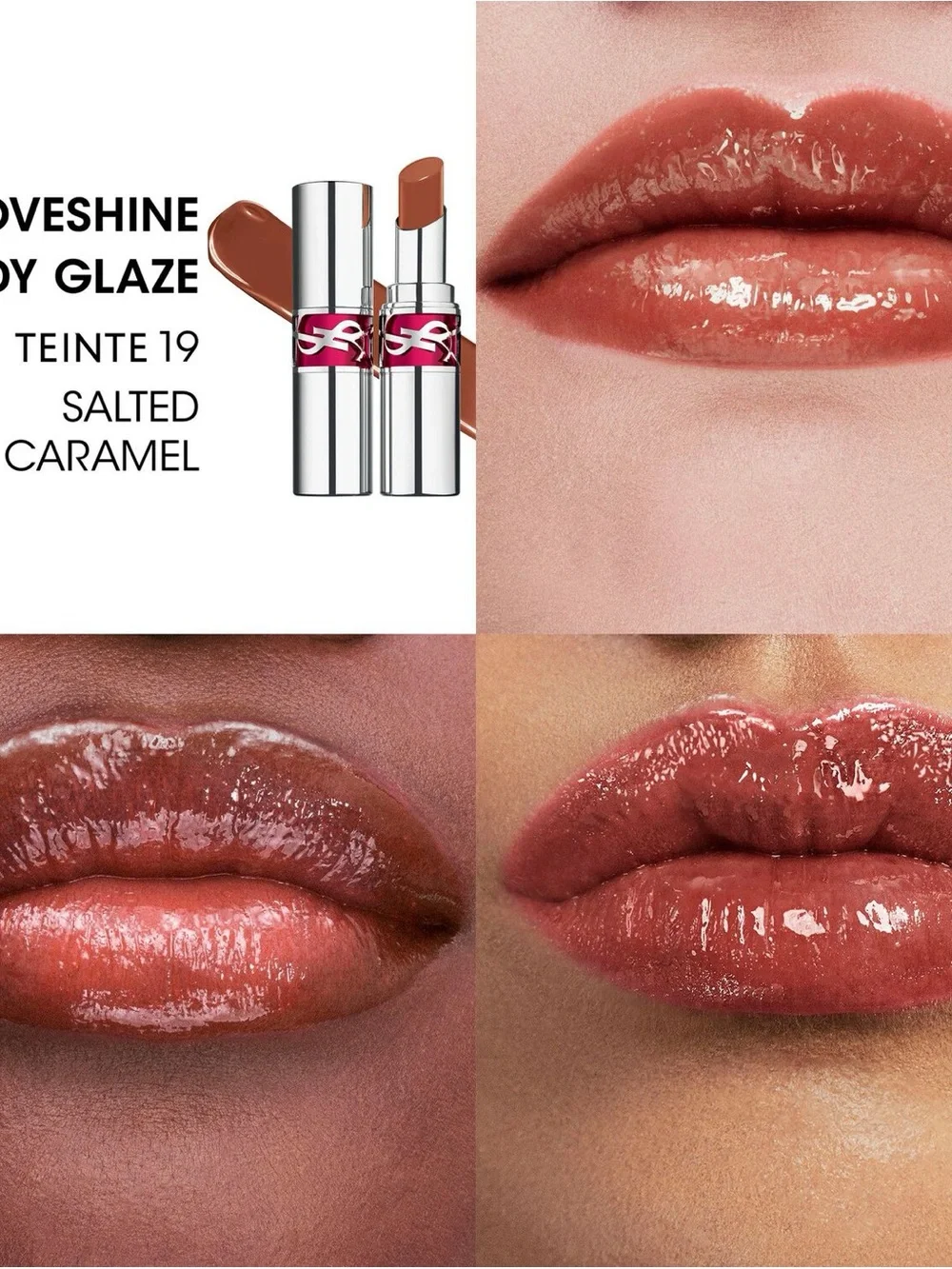 YSL Candy Glaze Lip Gloss Stick • NEW COLOR • 19 Salted Caramel • MINI
